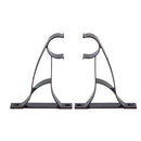 Galvanized Iron Durable Double Curtain Rod Bracket PACK OF 2PCS Dark Coffee 95mm x 78mm x 16mm