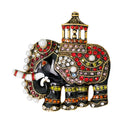 Vintage Tribe Elephant Crystal Pearl Brooch Pin Animal Wedding Party Jewelry