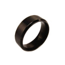 Men Women Elegant Comfortable Finger Ring Couple Wedding Band US Size 12 Black 7.8mm