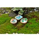 Pack of 3 Cute Mini Resin Pool Statue Garden DIY Micro Landscape Decoration