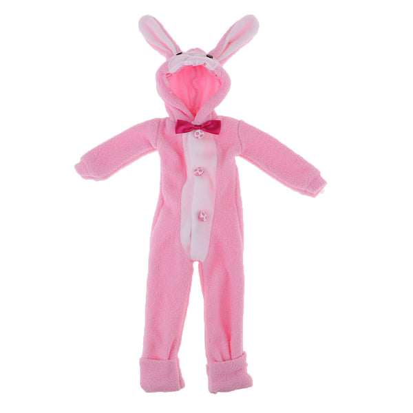 1/4 BJD MSD Plush Clothes Hoodies Jumpsuits Princess Pink For Night Lolita