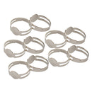 10x Polymer Clay Stainless Steel Finger Ring Molds Children Kids DIY Modelling Clay Tools Making Clay Ring Accessories 1.7cm Diameter