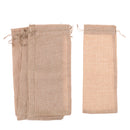 Pack Of 10 Rustic Burlap Wine Bottle Cover Bags Wedding Christmas Gift Wrap Home Party Decoration