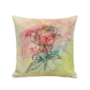 Cotton Linen Throw Pillow Case Floral Waist Cushion Cover Bed Decor