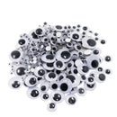 308 Pieces Self Adhesive Sticky Wiggly Wiggle Googly Eyes Assorted Size Embellishments for Art Crafts Black and White