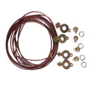 1 Set of 4pcs DIY Couple Lover Bracelet Bangle Jewelry Making Findings Kit Pendants Beads Cord