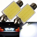 2pcs 41mm Festoon COB 12Chips DC 12V LED Car Dome Reading Lights Lighting White