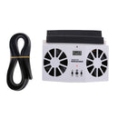 Solar Powered Car Air Vent Exhaust Fan Radiator Vent With Ventilation White