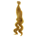 Fashion 25cm DIY Doll Wigs Long Curly Wavy High Temperature Wire Handmade Hairpiece Wheat