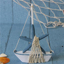 Nautical Art Craft Wood Sailing Boat Mediterranean Style Ship Wood Starfish Sailboat Model Collectibles Gift
