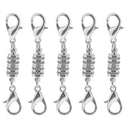 5pcs 5mm Silver Plated Magnetic Clasps For Necklace Jewelry Making Findings