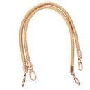 Women Ladies Fashionable Shoulder Bag Handbag DIY Replacement Accessory Handle Braided Rope Handbag Strap Pack of 2PCS Gold
