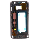 Mid Faceplate Frame Housing with Side Buttons for Samsung Galaxy S7 G935 + Side Buttons No Lens No LCD Screen Blue