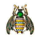 Rhinestone Abdomen Flying Bee Bug Fashion Natural Inesct Pin Brooch
