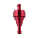 Universal Aluminum Motorcycle Inline Fuel Gas Petrol Filters Engine Car Red