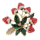Fahsion Women's Enamel Strawberry Brooch Pin Scarf Pin Collar Pin