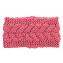 Women Girls Winter Yoga Headdress Knotted Stretchable Headband Ear Warmer Headband Headpiece Pink