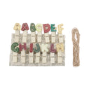 14pcs Wooden Alphabet Pegs Photo Clips Wedding Room Table Decor Chic Crafts