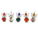 5 Pieces Multi-color Acrylic Alloy Angel Wing Charms Pendant DIY Jewelry 31x18mm