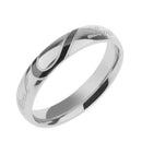 Mens Stainless Steel Real Love Heart Couples Wedding Ring - US size 11