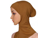 Muslim Women Fashion Clothing Elegant Islamic Ninja Hijab Underscarf Inner Cap Long Shawl Wrap Headwear Accessory Camel Color