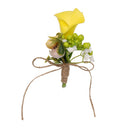 Wedding Ceremony Bridal Dress Groom Tuxedo Calla Lily Flower Floral Boutonniere Corsage Wedding Party Accessories