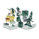 Bucket of 25 Pieces WWII Soldier Sandbag Rockery Army Figures Playset Army Sand Scene Model Army Men Accessories