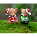 10 Piece Micro Landscape Resin Bonsai Fairy Garden Decor Christmas Bears