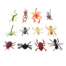Lots of 12 Pieces PVC Plastic Animal Insects Dragonfly Spider Models Figures Kids Educational Toy Party Bag Fillers