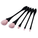 5Pcs Professional Premium Makeup Brushes Set Kabuki Style Powder Foundation Lip Blending Blush Comestic Tool