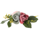 Artificial Fabric Flower Silk Floral DIY Wedding Hat Crafts Colorful Roses 3 Heads Embellishment