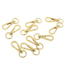 Pack of 10 Alloy Spring Snap Hook Clasps Keychain Key Ring Findings Gold