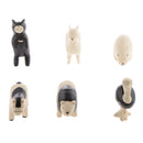 Resin 6 Pcs Forest Animal Model Educational Toy Kid Zoo for Display Decor