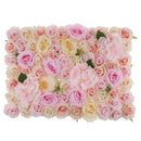 Artificial Rose Hydrangea Peony Flower Wall Panels Champagne