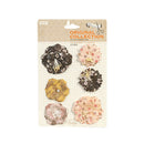 Paper Flowers 6pcs Cards Art Crafts Embellishment Mixed Color