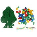 Children Early Educational Toys Wooden Fruit Trees Stringing Beads Play Toy