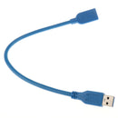 USB 3.0 A Male Plug to Female Socket Super Fast Extension Cable Cord for PC 0.3Meter