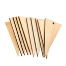 Pack of 10 Triangle Wood Shapes Charms for DIY Woodcrafts 3*5.8cm