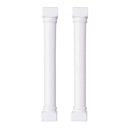 2 Pieces White Wooden Pillars for 1/12 Dolls House Fixtures Fittings DIY Accessories