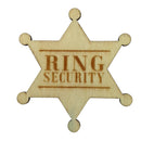 Rustic Wedding Wooden Ring Bearer Gift Ring Security Badge Breastpin for Boys Wedding Favor