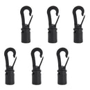 6 Pieces Durable Nylon Bungee / Shock Cord Hook Terminal End Tabbed S Hooks for Marine Kayak Canoe Boat Elastic Rope