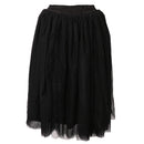 Knee Length Black 5 Layer Tulle Skirt Gown Petticoat Vintage 50s Rockabilly Tutu Costume