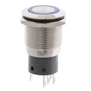 19mm Falt Head Self-locking Resetable Stainless Steel Power Switch