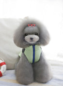 Pet Dog Comfortable Warm Autumn Winter Jacket Warm Coat Puppy Clothing Supplies Apparel Zippered Coat Jacket Green XL
