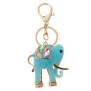 Resin Elephant Key Chain Ring Key Holder Keychain Handbag Pendant Blue