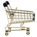 Mini Metal Shopping Cart Salesman Sample Kids Pretend Play Toy - Gold S