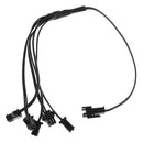 Flexible Splitter Cable Connector For EL Wire Christmas Tree Car Decor Party Decoration Black 5 In 1