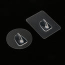 Set 2pcs Adhesive Wall Hook Traceless Sticky Clothes Towel Coat Hanger, Round+Square