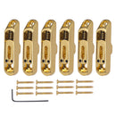 6 String Electric Guitar Bridge Saddles Tailpiece with Screws Hex Wrench Set Kit Gold