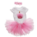 Cute Elegant Baby Girls Romper Bodysuit Playsuit Tutu Skirt Princess Outfit 1st Birthday Party Supplies 12-24 Months